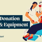 Plasma donation equipment showing separation machine and specialized chair
